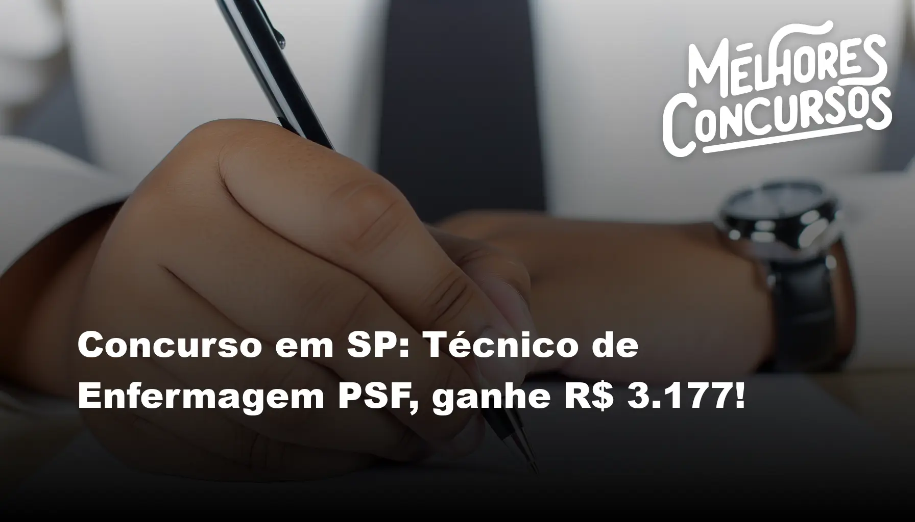 Concurso em SP: Técnico de Enfermagem PSF, ganhe R$ 3.177!