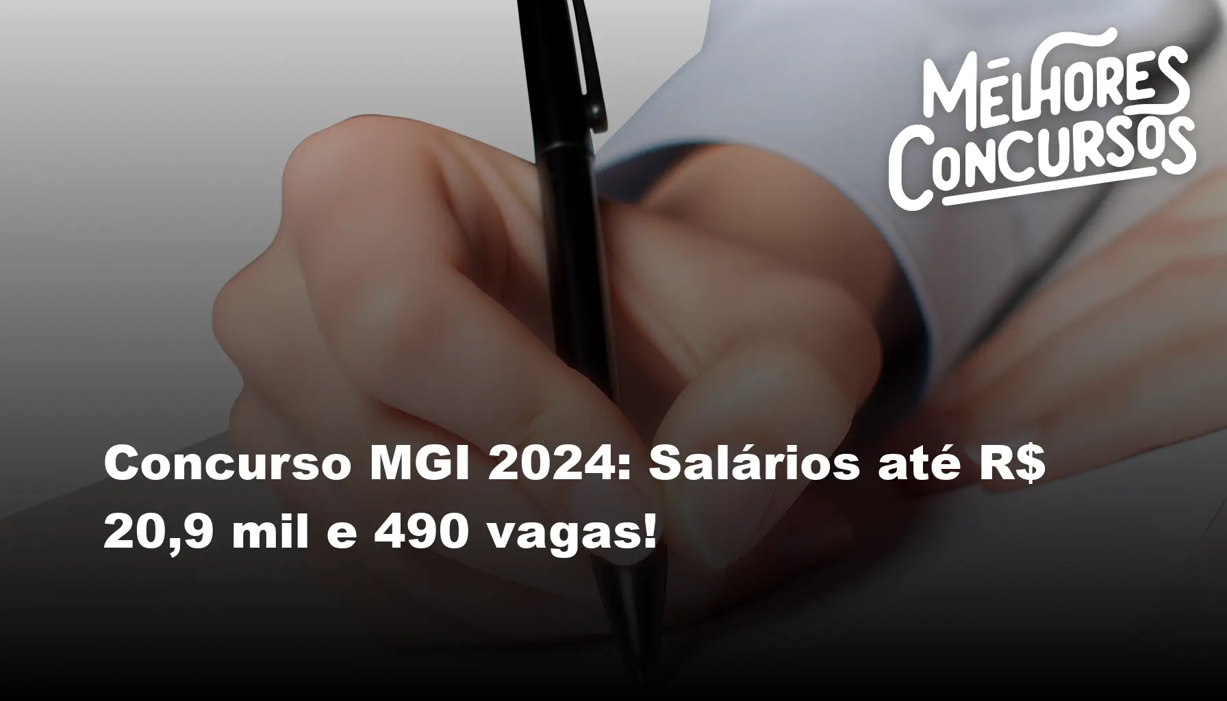 Concurso MGI 2024 Salários até R 20,9 mil e 490 vagas!