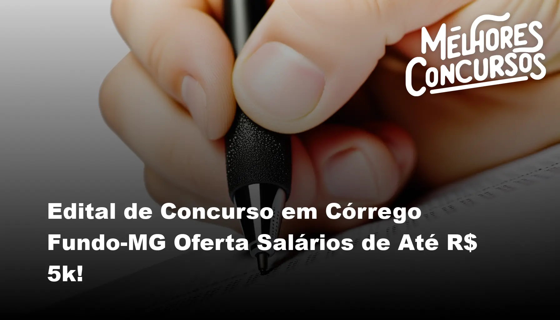 Edital De Concurso Em Córrego Fundo Mg Oferta Salários De Até R 5k